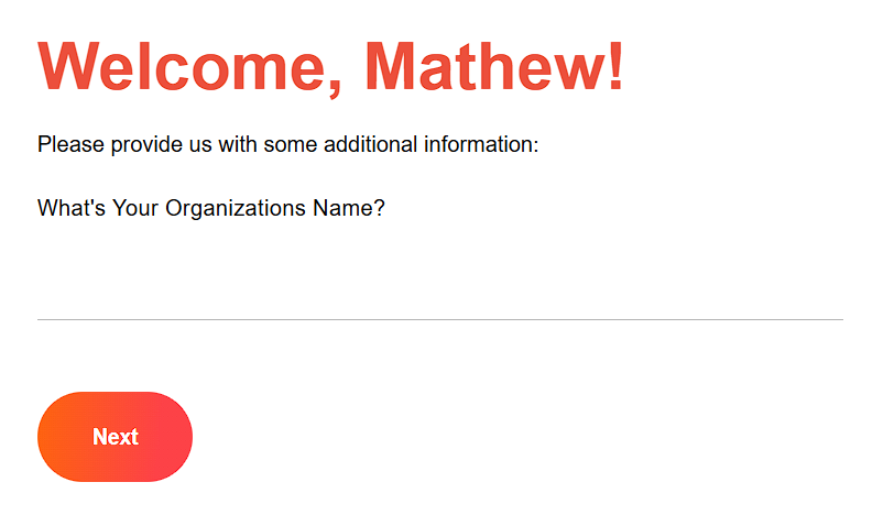 Hyper-personalized vendor onboarding form