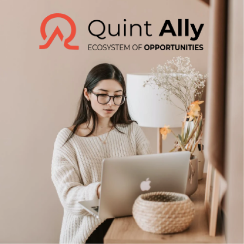 Quint Ally hero image showing the platform design